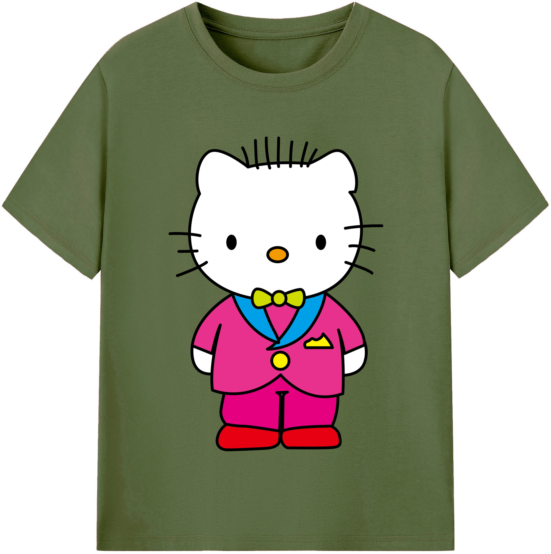 （画像用） Hello Kitty ハローキティ 綿100％半袖Tシャツ（フロントプリント）